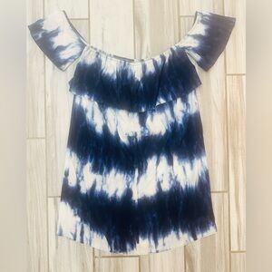 Ditzy Daizy: Strapless Sundress, Blue/White, Medium